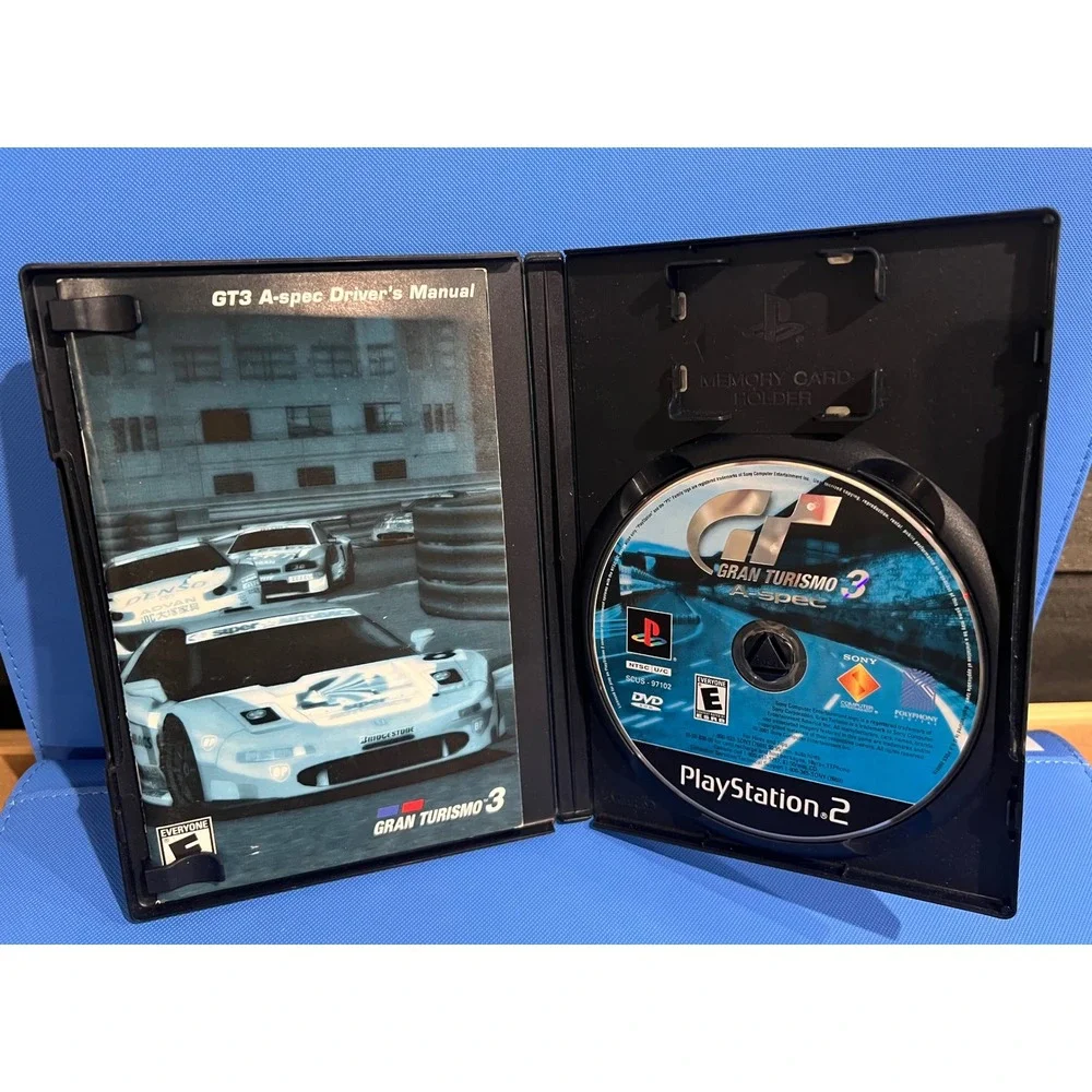 Gran Turismo 3 A-spec Sony PlayStation 2 PS2 Black Label Racing Game CIB